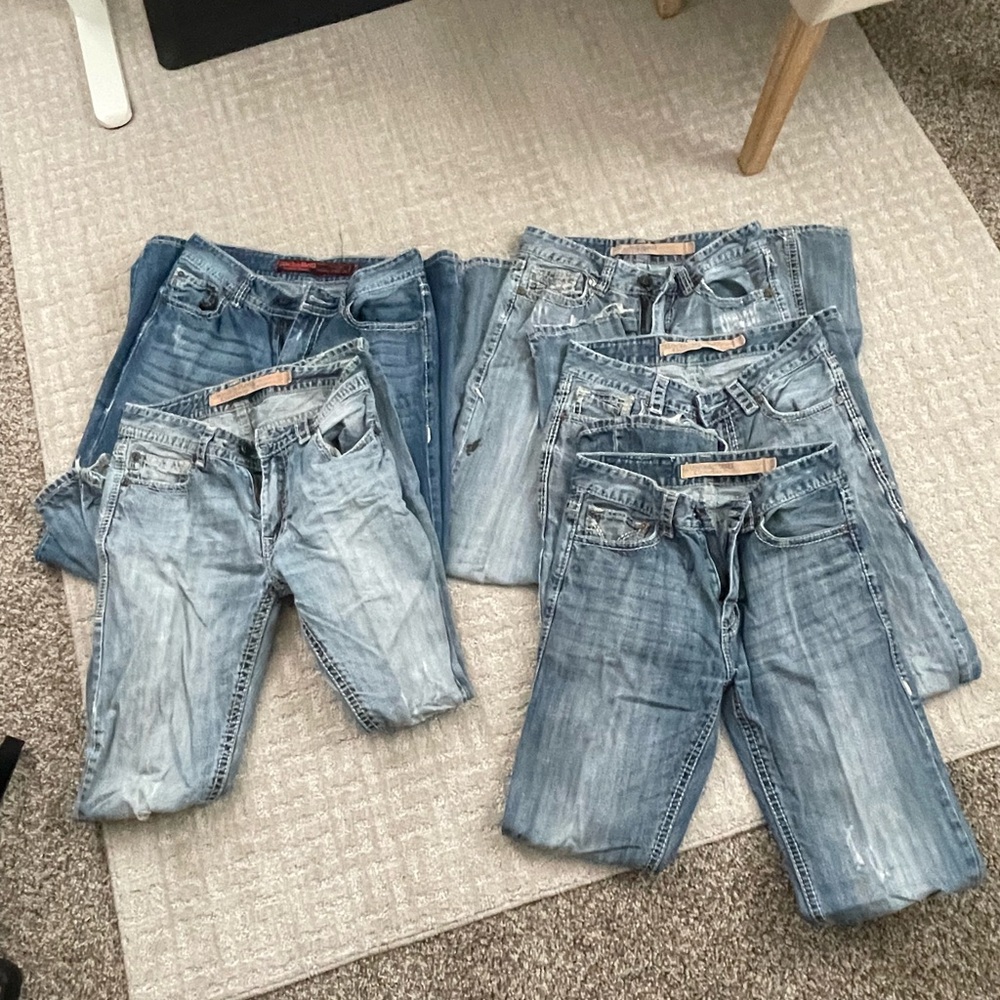 Men's Rock & Roll Bootcut Jeans 31x36 (5 pair)